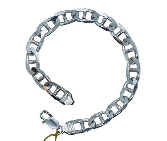Vintage Sterling Silver Mariner Link Chain Bracelet