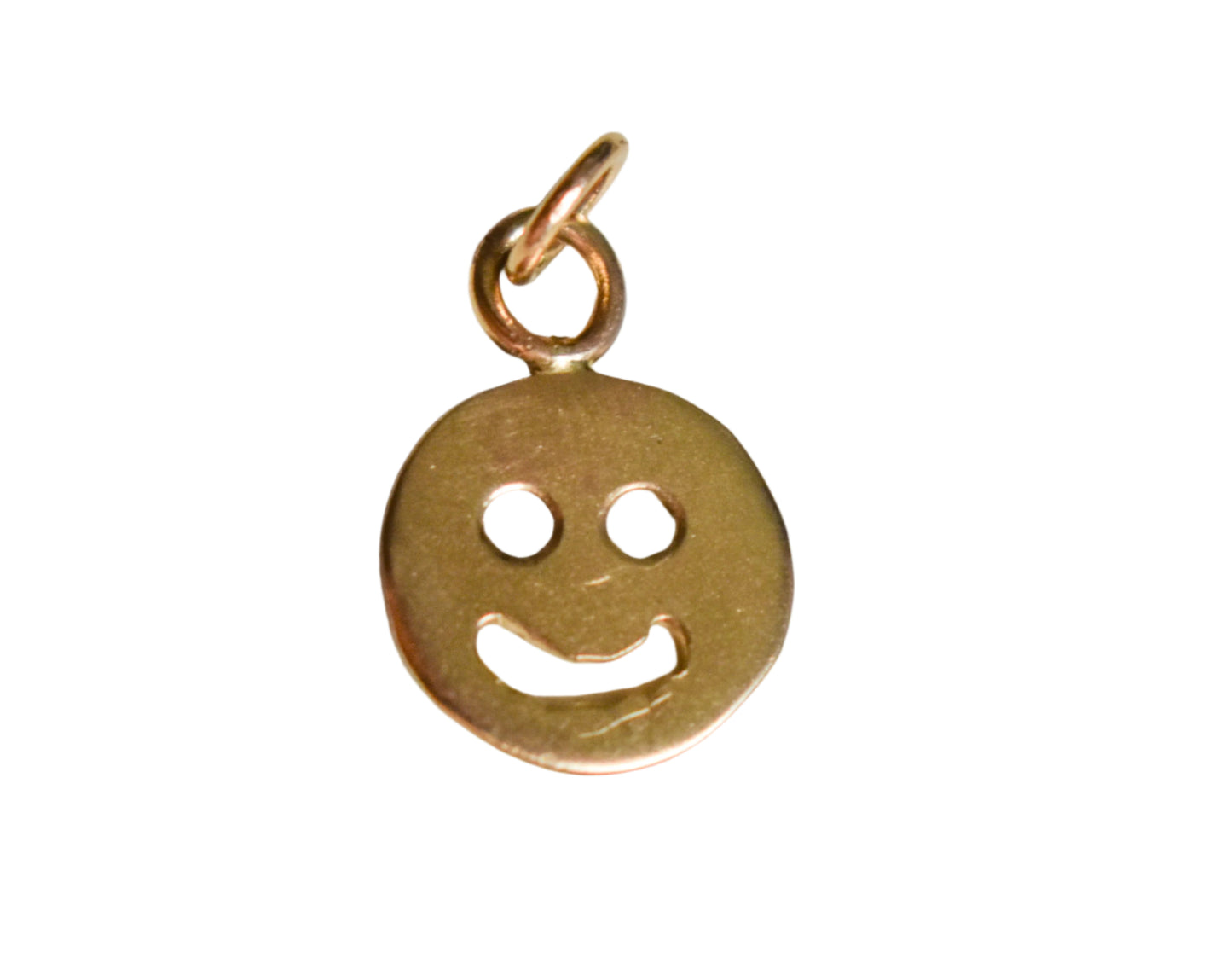Handmade Solid 14k Gold Smiley Pendant – Limited Edition