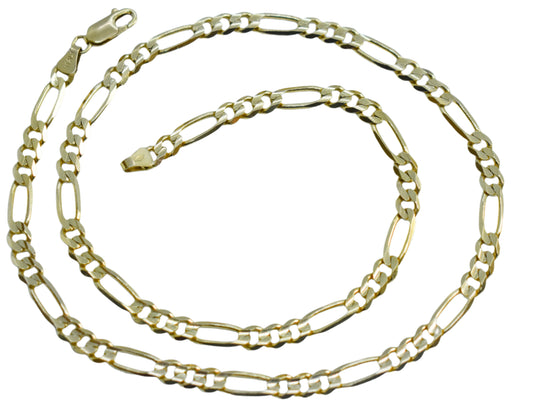 Vintage 10k Yellow Gold Figaro Chain Necklace 18"