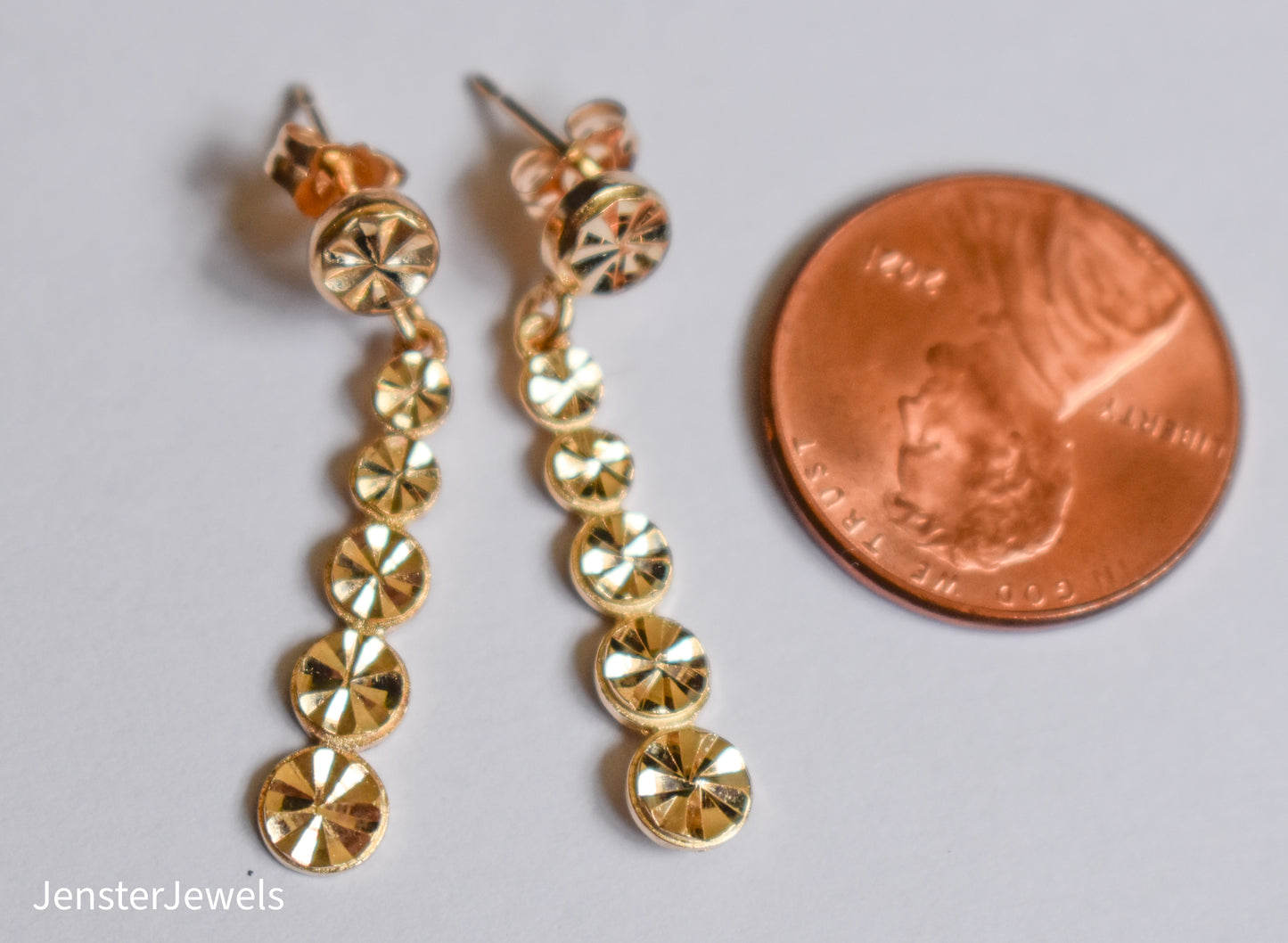 Vintage 14k Yellow Gold Dangle Earrings