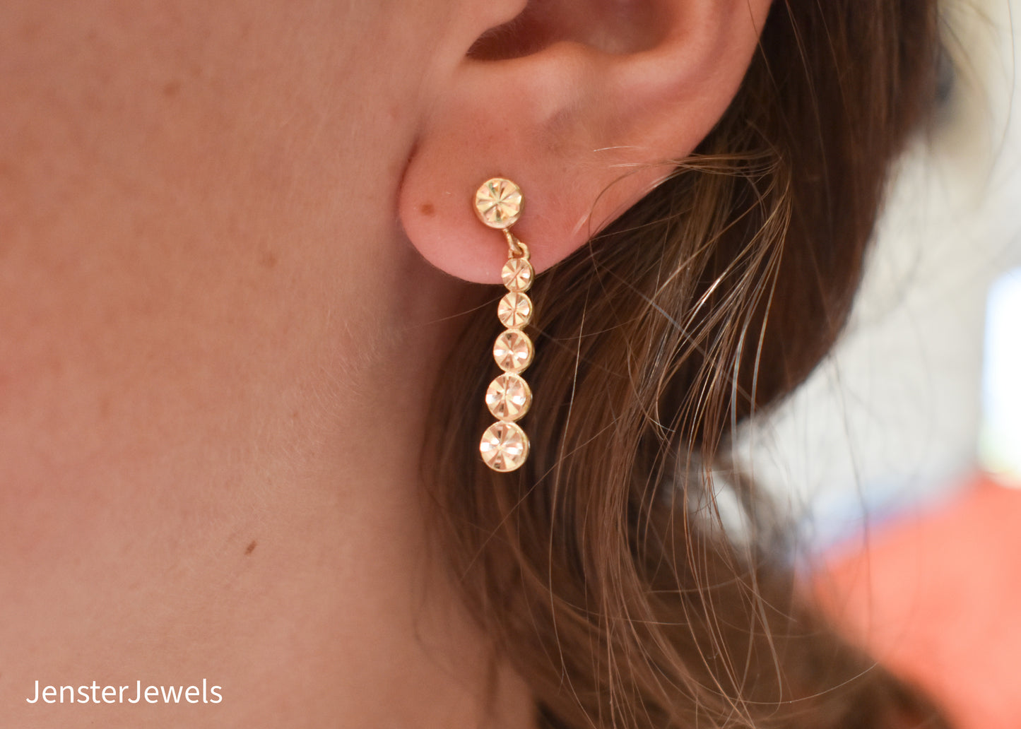 Vintage 14k Yellow Gold Dangle Earrings