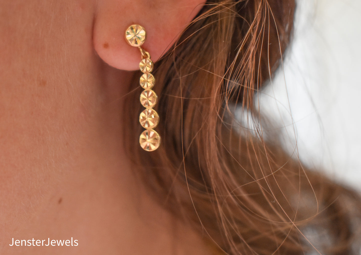 Vintage 14k Yellow Gold Dangle Earrings
