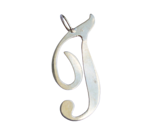 Vintage 14k Yellow Gold T Letter Initial Pendant