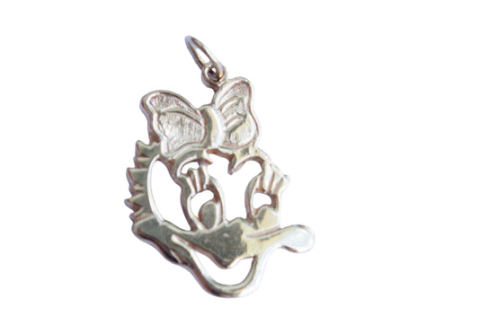 Vintage 14k Yellow Gold Daisy Duck Pendant