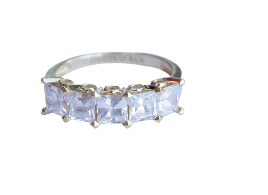 Vintage 14k Yellow Gold Cubic Zirconia Ring Xtravagant Size 5