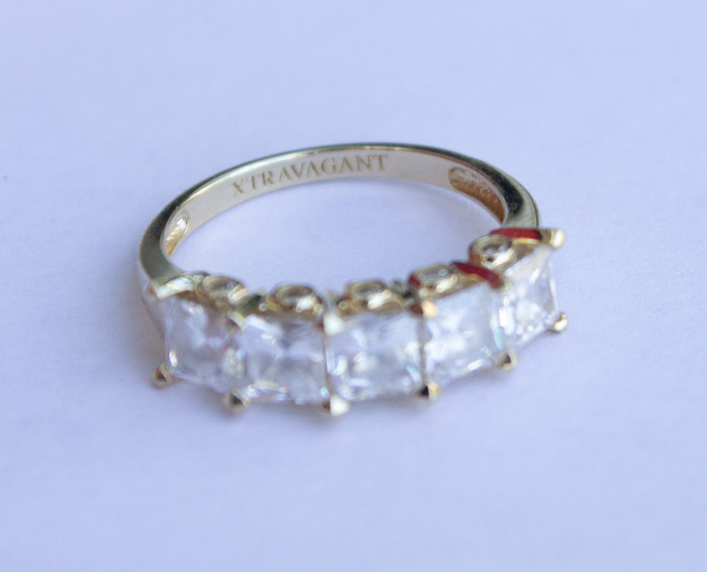 Vintage 14k Yellow Gold Cubic Zirconia Ring Xtravagant Size 5