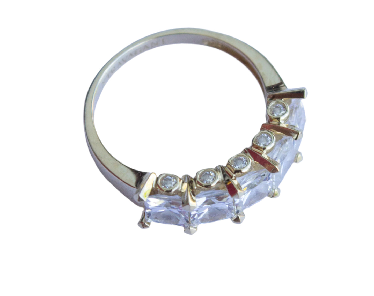 Vintage 14k Yellow Gold Cubic Zirconia Ring Xtravagant Size 5