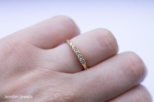 Vintage 14K Yellow Gold Diamond Ring (.23CTW) Size 6 1/4