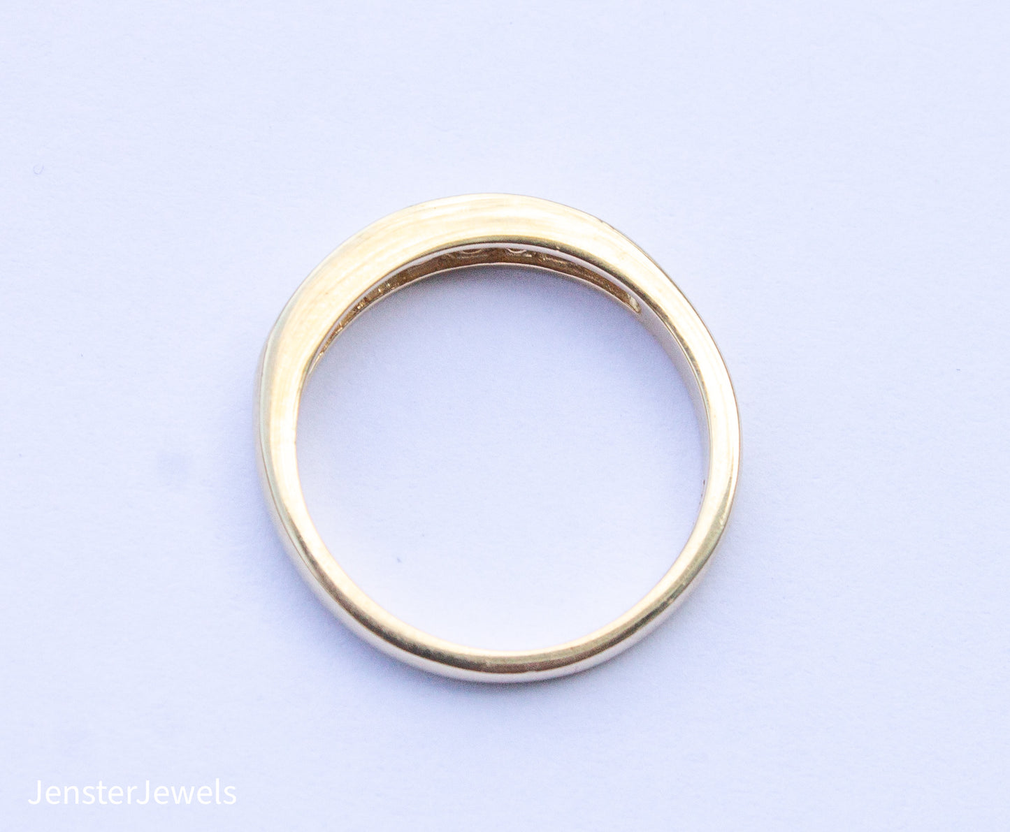 Vintage 14K Yellow Gold Natural Diamond Band Size 5 1/2 .25CTW