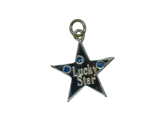Handmade 14k Yellow Gold Lucky Star Sapphire Pendant