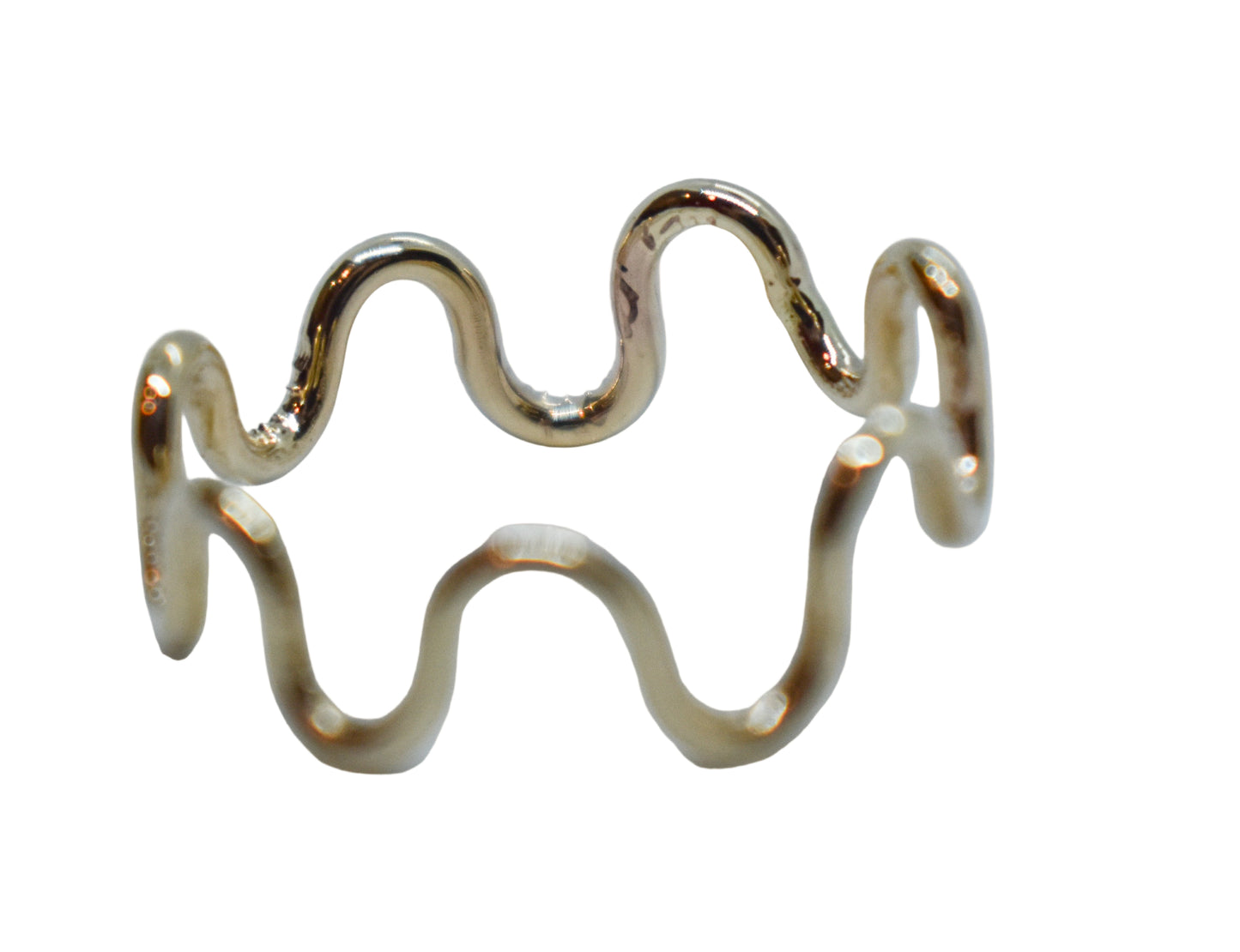 Handmade 14k Yellow Gold Wavy Ring Size 5