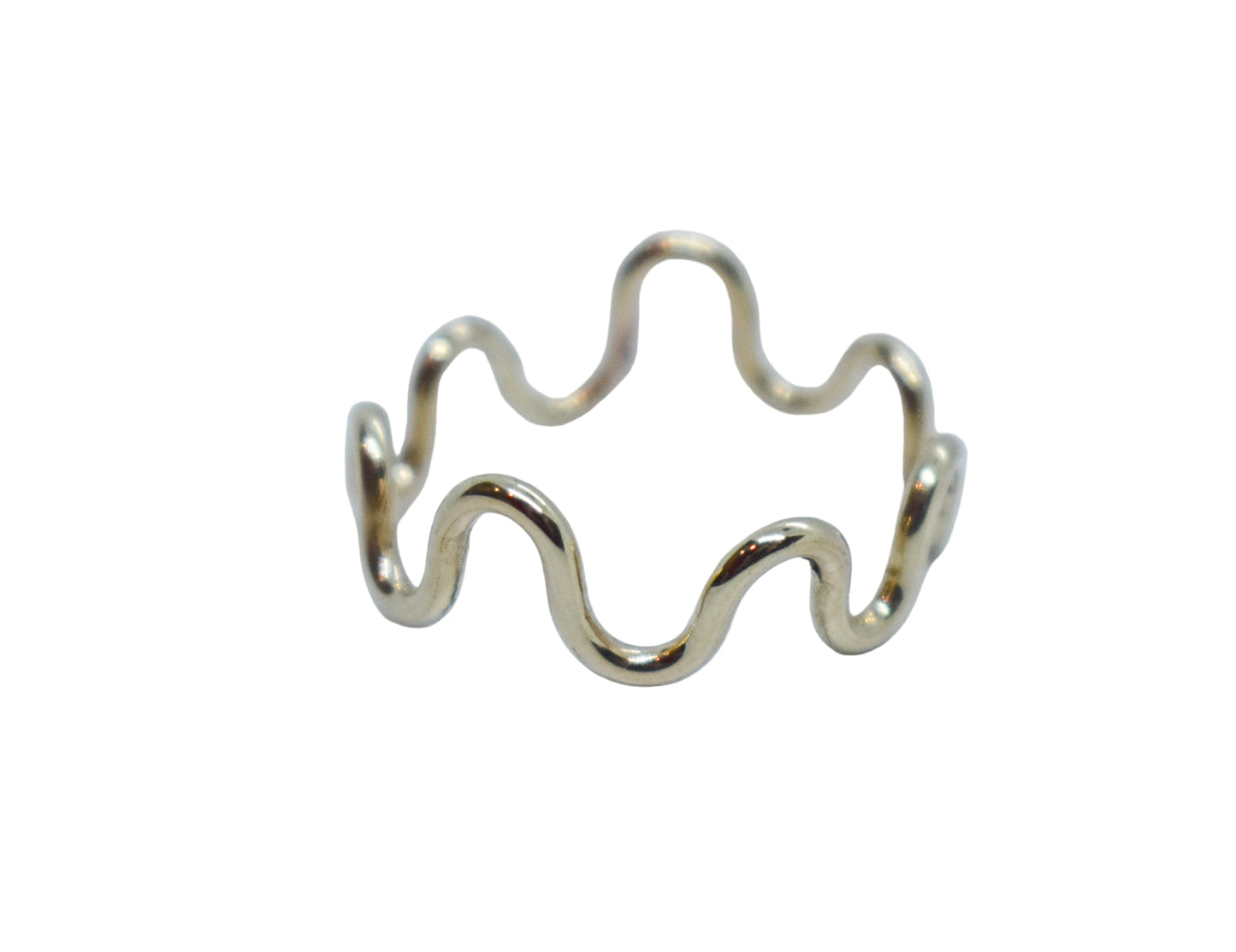 Handmade 14k Yellow Gold Wavy Ring Size 5