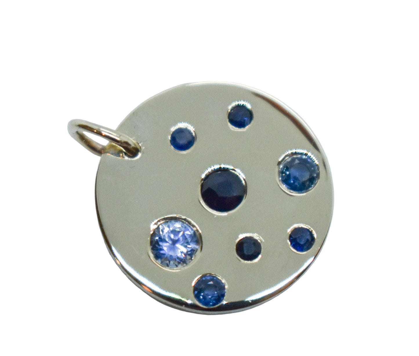 Handmade 14k Gold Sapphire Constellation Pendant