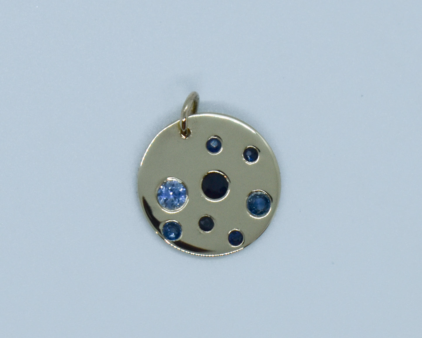 Handmade 14k Gold Sapphire Constellation Pendant